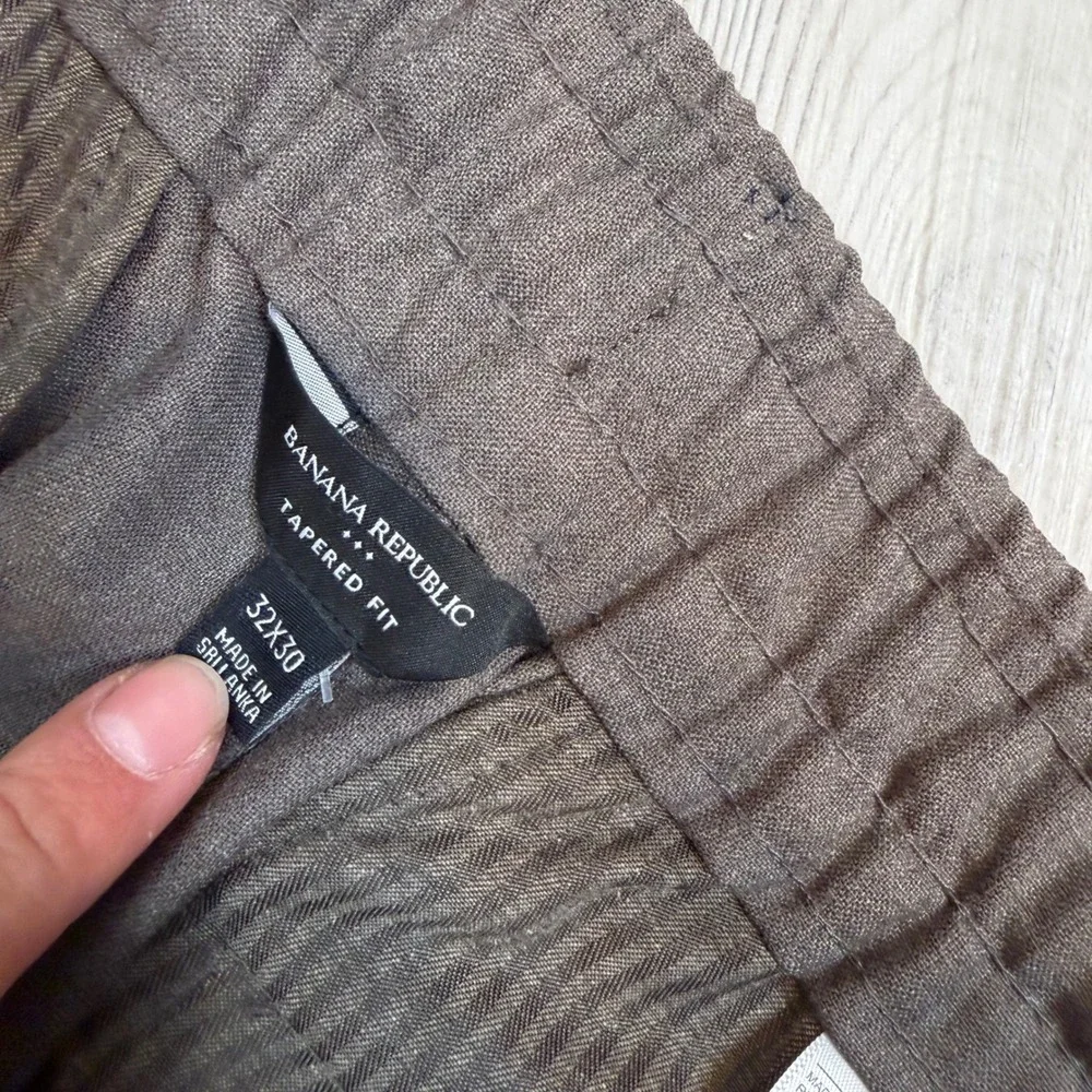 Banana Republic Tapered Fit Herringbone Drawstring Pants 32x26 NWT 876868 READ